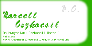 marcell oszkocsil business card